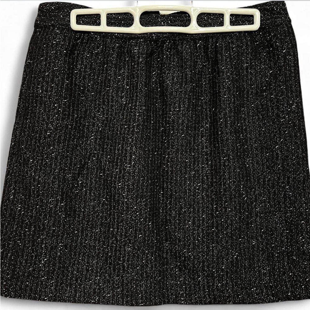 LOFT Black Sparkle Mini Skirt